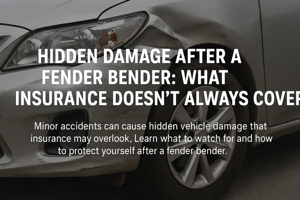 Hidden Damage After a Fender Bender: What Insurance Doesn’t Always Cover