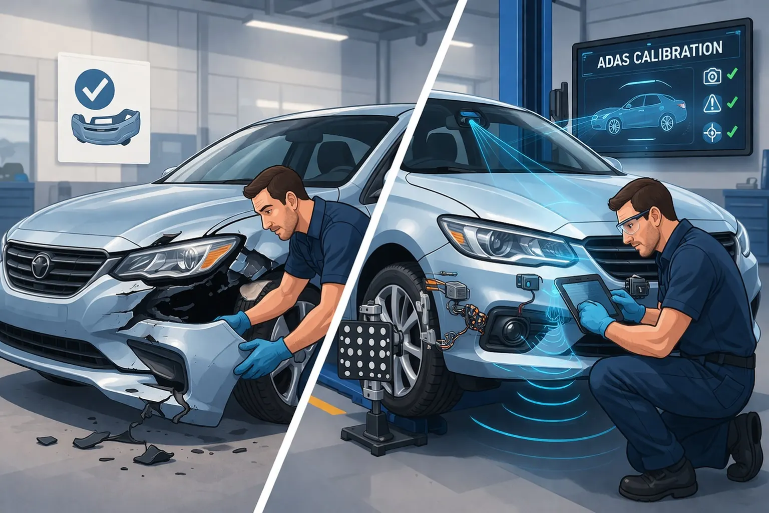 Don’t Just Fix the Bumper: Why Modern Crashes Require Expert Auto Mechanical Repair for ADAS Sensors