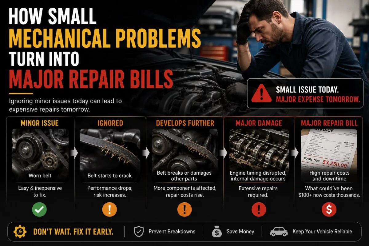 How Small Mechanical Problems Turn Into Major Repair Bills