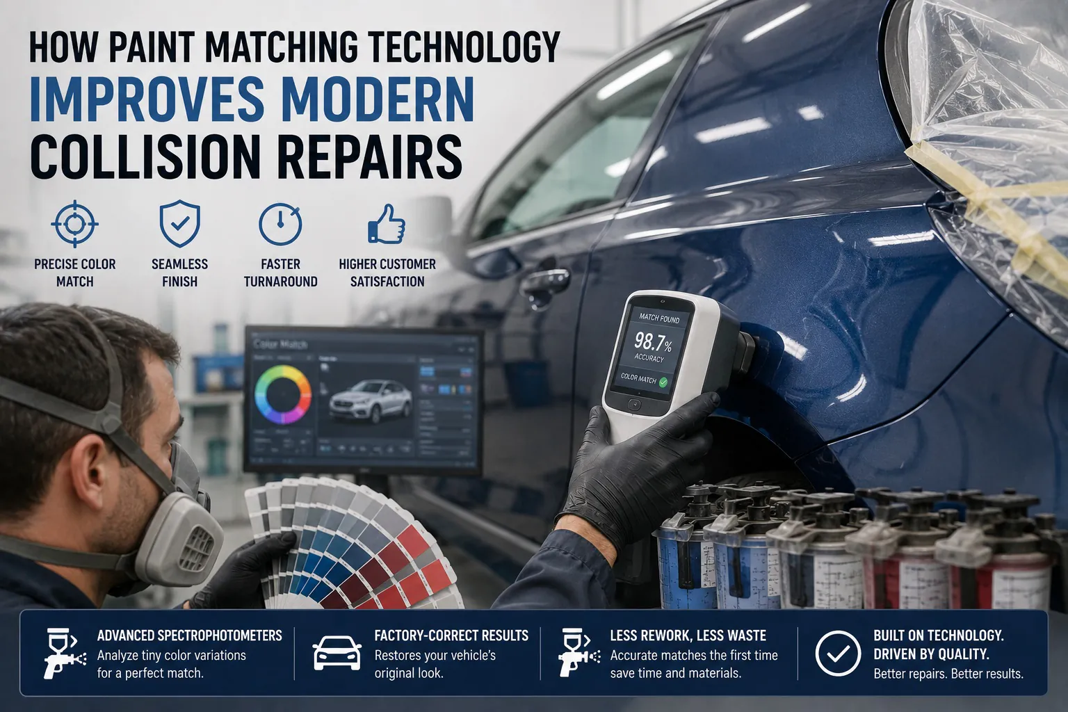 How Paint Matching Technology Improves Collision Repairs