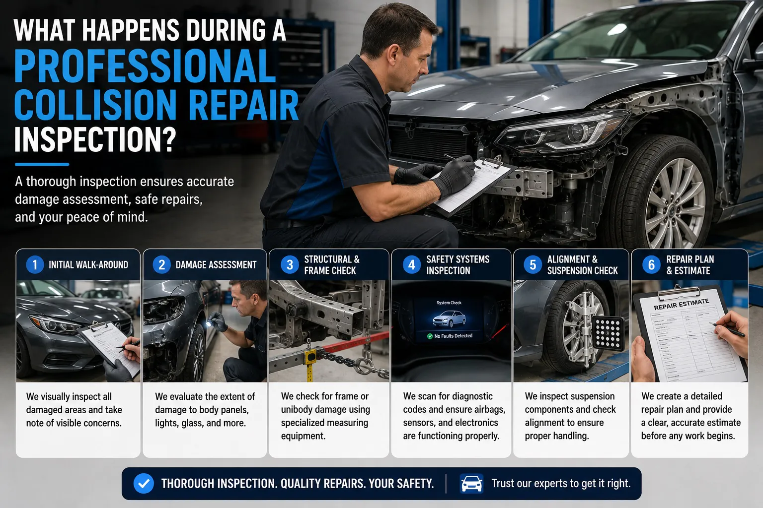 What Happens During a Professional Collision Repair Inspection?
